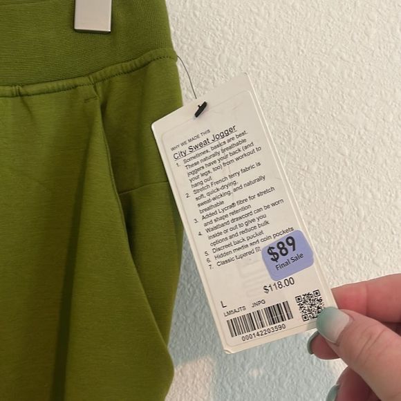 Lululemon City Sweat Jogger Juniper Green Size L - Picture 2 of 6